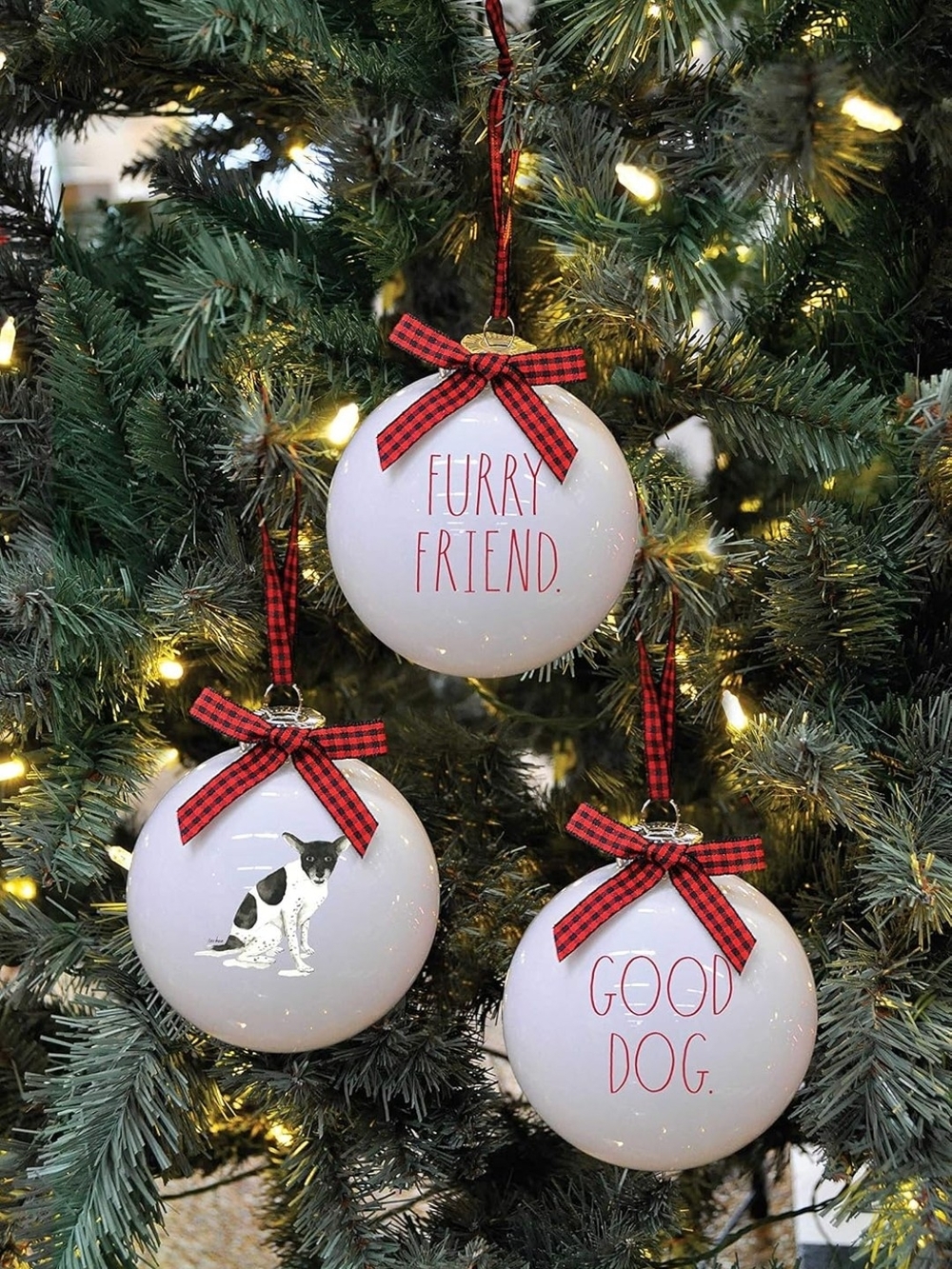 NEW Rae Dunn Dog Themed Christmas Ornaments